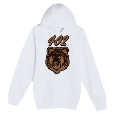 402 Bear Face Fat Brown Grizzly Lover Beartober Week 2024 Premium Pullover Hoodie