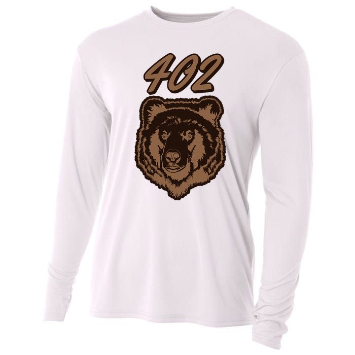 402 Bear Face Fat Brown Grizzly Lover Beartober Week 2024 Cooling Performance Long Sleeve Crew