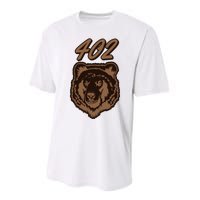 402 Bear Face Fat Brown Grizzly Lover Beartober Week 2024 Performance Sprint T-Shirt