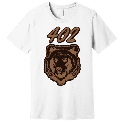 402 Bear Face Fat Brown Grizzly Lover Beartober Week 2024 Premium T-Shirt