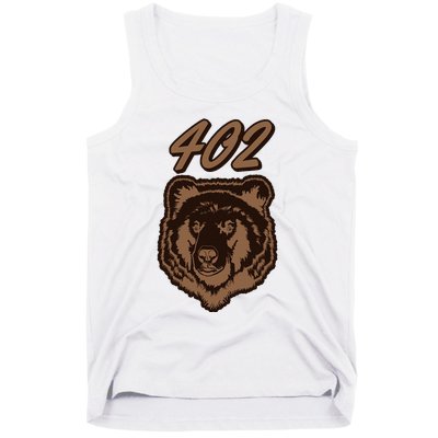 402 Bear Face Fat Brown Grizzly Lover Beartober Week 2024 Tank Top