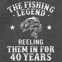 40th Birthday Fisherman Fishing Legend Vector Backpack