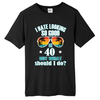 40th Birthday For Men Women 40th Anniversary Tall Fusion ChromaSoft Performance T-Shirt