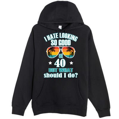 40th Birthday For Men Women 40th Anniversary Premium Pullover Hoodie
