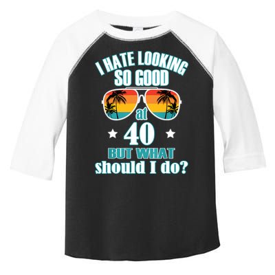 40th Birthday For Men Women 40th Anniversary Toddler Fine Jersey T-Shirt