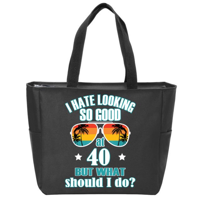 40th Birthday For Men Women 40th Anniversary Zip Tote Bag