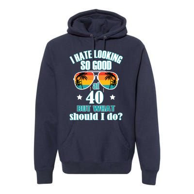 40th Birthday For Men Women 40th Anniversary Premium Hoodie