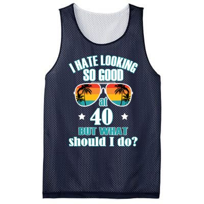 40th Birthday For Men Women 40th Anniversary Mesh Reversible Basketball Jersey Tank