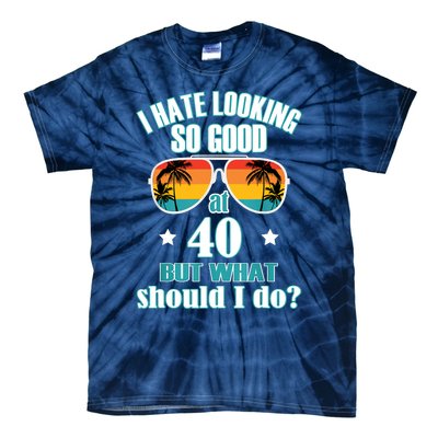 40th Birthday For Men Women 40th Anniversary Tie-Dye T-Shirt