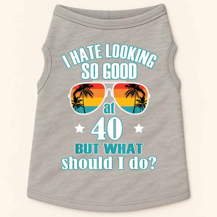 40th Birthday For Men Women 40th Anniversary Doggie Tank