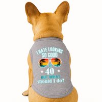 40th Birthday For Men Women 40th Anniversary Doggie Tank