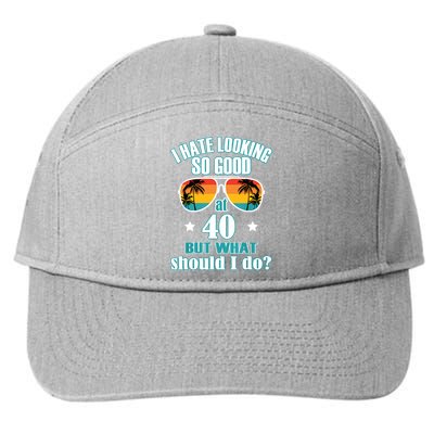 40th Birthday For Men Women 40th Anniversary 7-Panel Snapback Hat