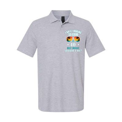 40th Birthday For Men Women 40th Anniversary Softstyle Adult Sport Polo