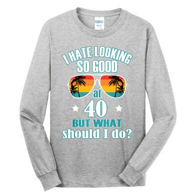 40th Birthday For Men Women 40th Anniversary Tall Long Sleeve T-Shirt