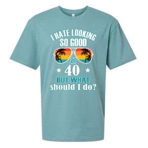 40th Birthday For Men Women 40th Anniversary Sueded Cloud Jersey T-Shirt