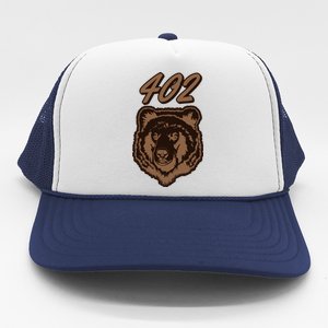 402 Bear Face Fat Brown Grizzly Lover Beartober Week 2024 Trucker Hat