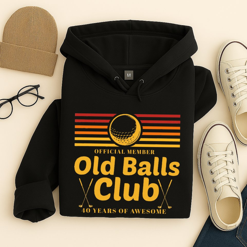 40th Birthday Funny Golf Old Balls Club Member Golfer Hoodie