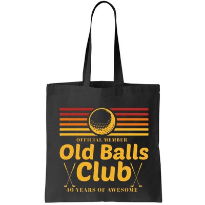 40th Birthday Funny Golf Old Balls Club Member Golfer Bag