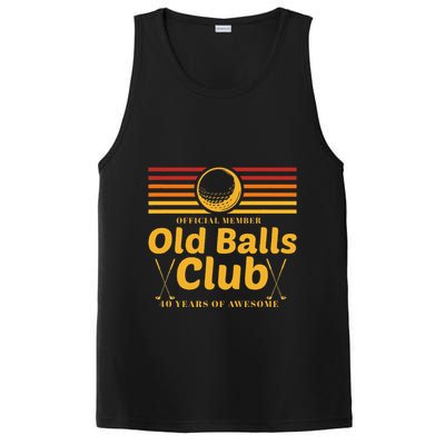 40th Birthday Funny Golf Old Balls Club Member Golfer PosiCharge Competitor Tank
