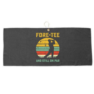 40th Birthday Funny Golf Old Balls Club Member Golfer Large Microfiber Waffle Golf Towel