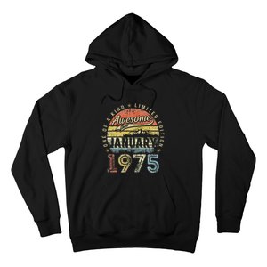 48th Birthday Gift Awesome Since January 1975 48 Year Old Hoodie