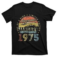 48th Birthday Gift Awesome Since January 1975 48 Year Old T-Shirt