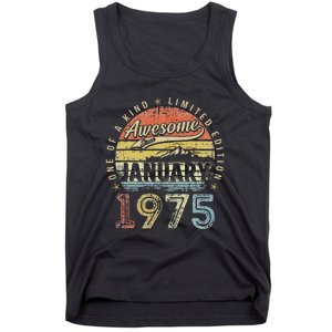 48th Birthday Gift Awesome Since January 1975 48 Year Old Tank Top