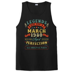 43rd Birthday Gift 43 Years Old Legends Born March 1980 PosiCharge Competitor Tank