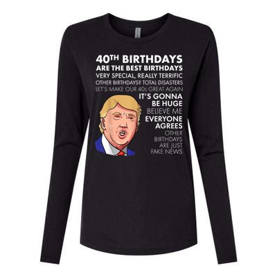 40th Birthday Gift Funny Trump Quote Shirt For m.e.n shirt Womens Cotton Relaxed Long Sleeve T-Shirt