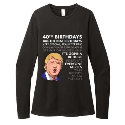 40th Birthday Gift Funny Trump Quote Shirt For m.e.n shirt Womens CVC Long Sleeve Shirt