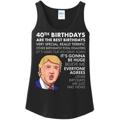 40th Birthday Gift Funny Trump Quote Shirt For m.e.n shirt Ladies Essential Tank