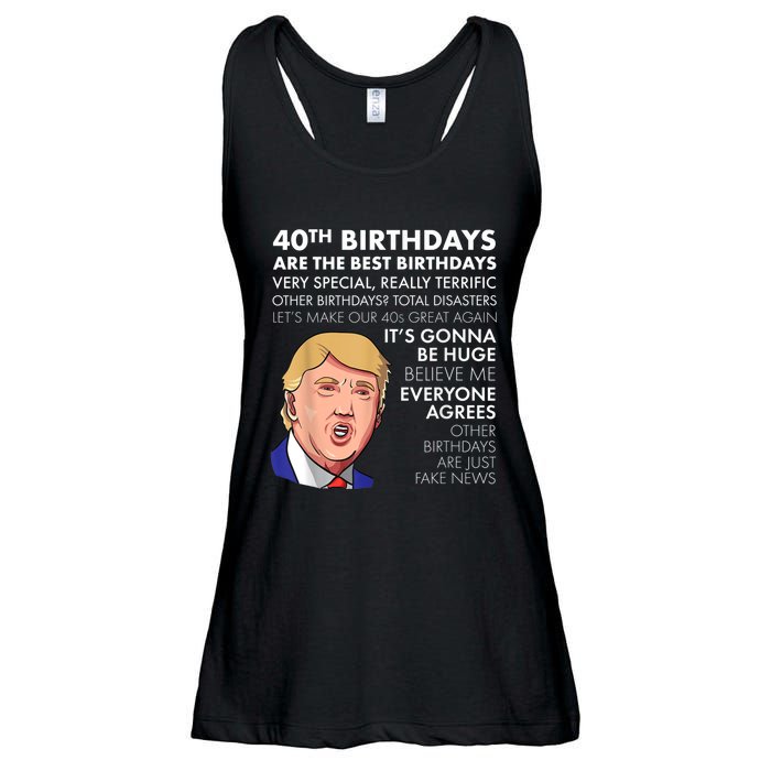 40th Birthday Gift Funny Trump Quote Shirt For m.e.n shirt Ladies Essential Flowy Tank