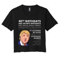 40th Birthday Gift Funny Trump Quote Shirt For m.e.n shirt Women's Crop Top Tee