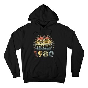 43rd Birthday Gift Awesome Since February 1980 43 Year Old Hoodie