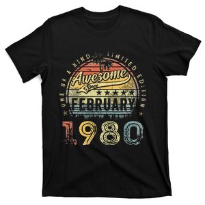 43rd Birthday Gift Awesome Since February 1980 43 Year Old T-Shirt