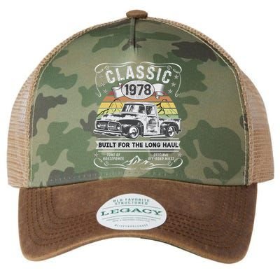 45th Birthday Gift Pickup Truck Born 1978 Gift Legacy Tie Dye Trucker Hat