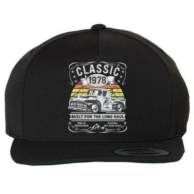 45th Birthday Gift Pickup Truck Born 1978 Gift Wool Snapback Cap