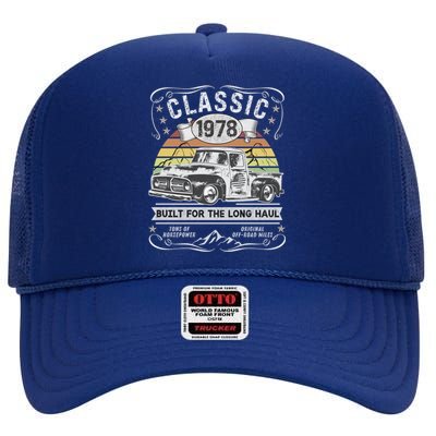 45th Birthday Gift Pickup Truck Born 1978 Gift High Crown Mesh Back Trucker Hat