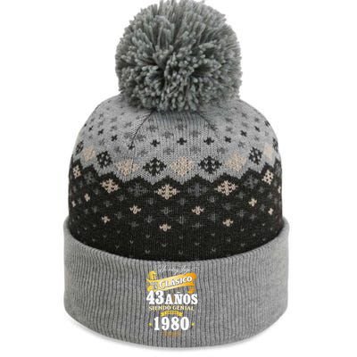 43rd Birthday Gift For In Spanish Regalo Cumpleanos 43 The Baniff Cuffed Pom Beanie