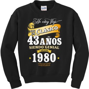 43rd Birthday Gift For In Spanish Regalo Cumpleanos 43 Kids Sweatshirt