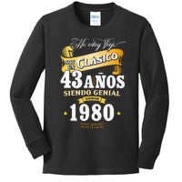 43rd Birthday Gift For In Spanish Regalo Cumpleanos 43 Kids Long Sleeve Shirt