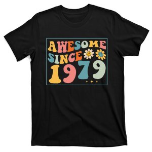 43rd Birthday Gifts Awesome Since 1979 43 Years Old Groovy T-Shirt