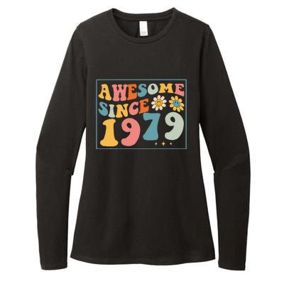 43rd Birthday Gifts Awesome Since 1979 43 Years Old Groovy Womens CVC Long Sleeve Shirt