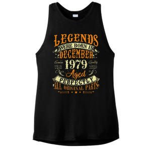 43th Birthday Gift 43 Years Old Legends Born December 1979 Ladies PosiCharge Tri-Blend Wicking Tank