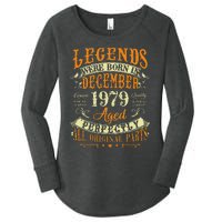 43th Birthday Gift 43 Years Old Legends Born December 1979 Women's Perfect Tri Tunic Long Sleeve Shirt