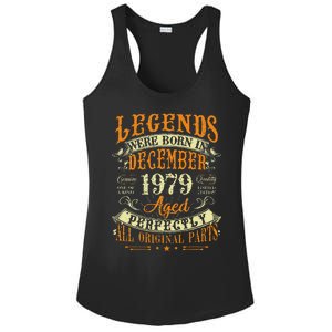 43th Birthday Gift 43 Years Old Legends Born December 1979 Ladies PosiCharge Competitor Racerback Tank