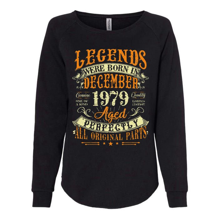 43th Birthday Gift 43 Years Old Legends Born December 1979 Womens California Wash Sweatshirt