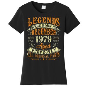 43th Birthday Gift 43 Years Old Legends Born December 1979 Women's T-Shirt