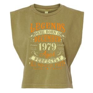 43th Birthday Gift 43 Years Old Legends Born December 1979 Garment-Dyed Women's Muscle Tee