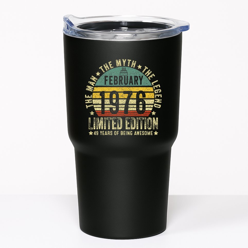 49th Birthday Gifts Vintage February 1976 49 Years Old Tumbler